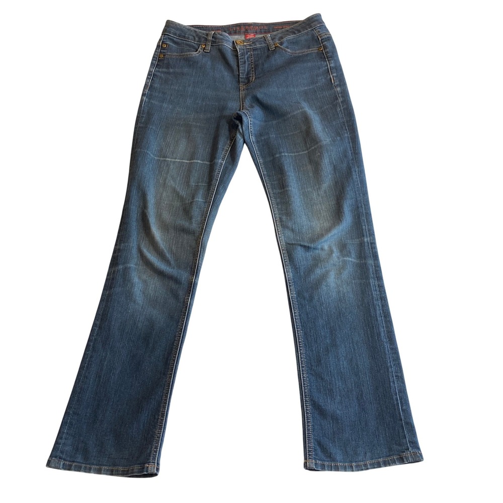 Liverpool Jeans Women 10/30 Sadie Straight Leg Blue Rinse‎ Wash Stretch